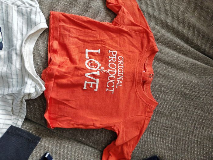 Lot Tee shirt manches longues bébé garçon 6 mois - photo numéro 3