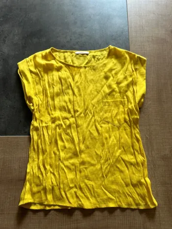T-shirt manches court, moutarde taille 36 camaïeu