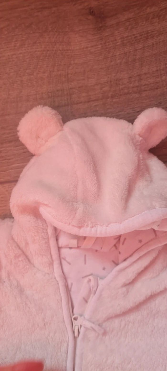 Combinaison 1 mois blanche  ourson - photo numéro 3