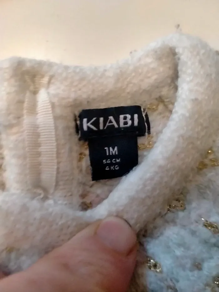 Pull bébé KIABI Taille 1 mois - photo numéro 3