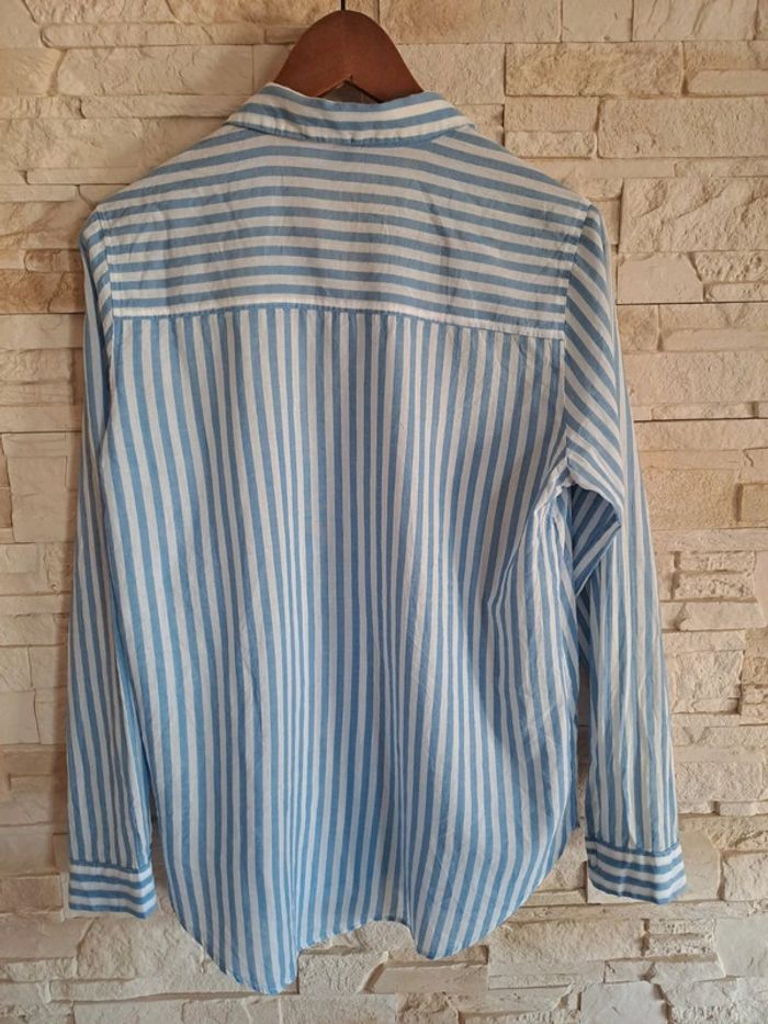 Chemise femme divided bleu blanc rayé H&m 38 tbe - photo numéro 3