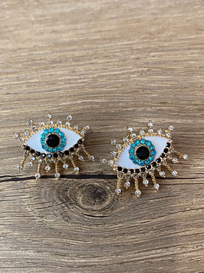Boucles d’oreilles œil rétro - photo numéro 2