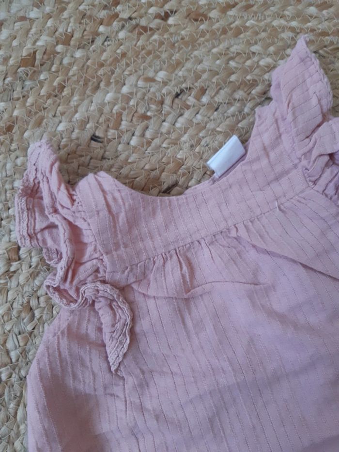 Robe rose et collant blanc 68 cm - photo numéro 4