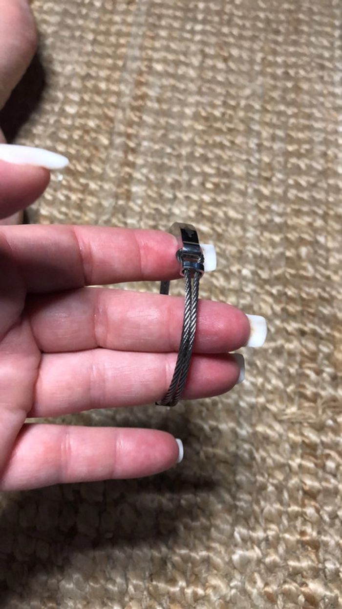 Bracelet en câble en acier inoxydable - photo numéro 4
