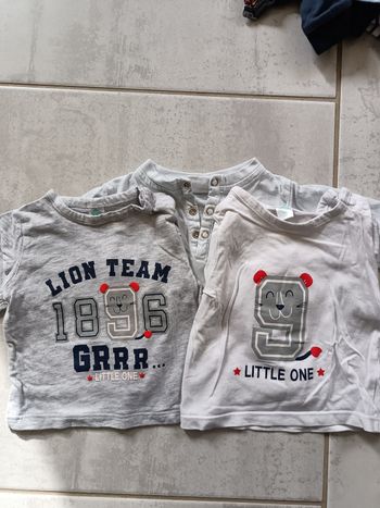Lot 3 t-shirts manches longues