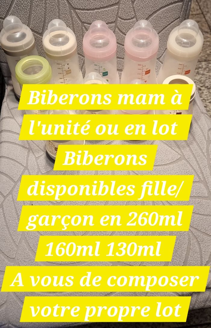Biberons mam à l'unité ou en lot 260ml 160ml 130ml