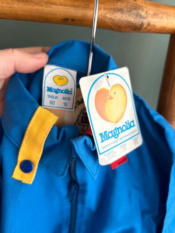 Salopette vintage color block + veste 18M - photo numéro 5