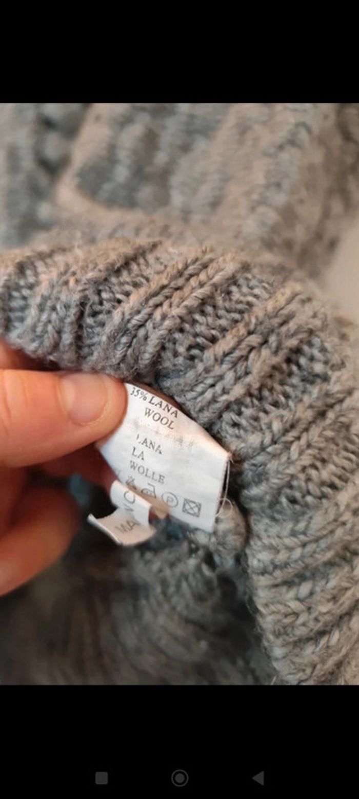 Pull en laine/acrylique gris taille 40/42 Sun Love - photo numéro 7