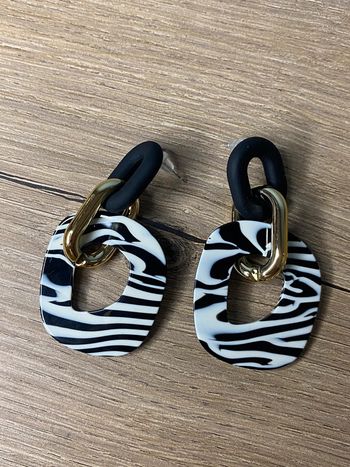 Boucles d’oreilles bohème chic zèbre