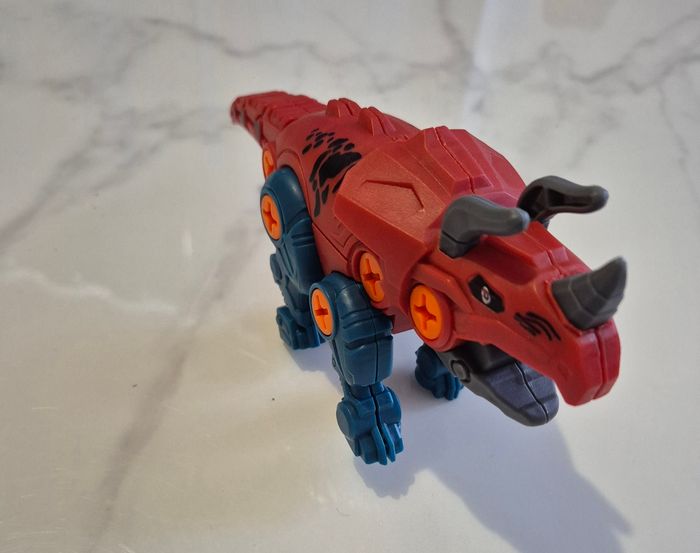 Dinosaure détachable rouge et bleu - photo numéro 2