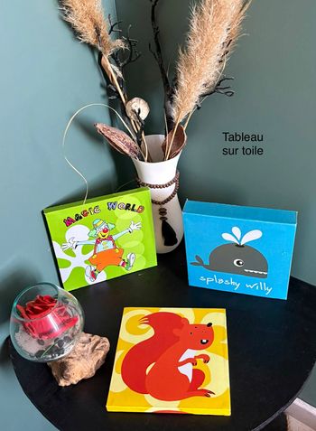 lot de 3 tableau sur toile  