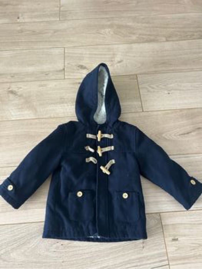 Manteau chaud type duffle coat garçon à capuche