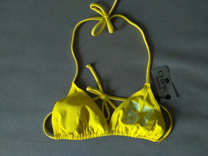 Haut de bikini jaune fluo – Chipie – Taille XS