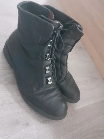 Bottines cuir noires 40