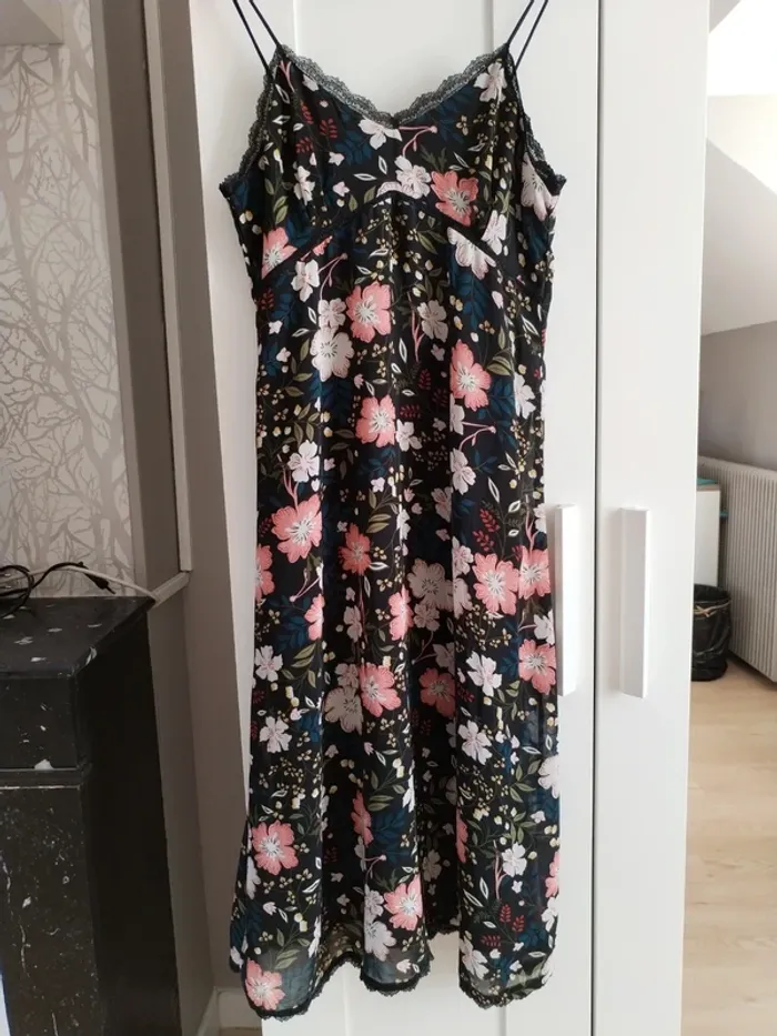 Robe longue motifs floraux