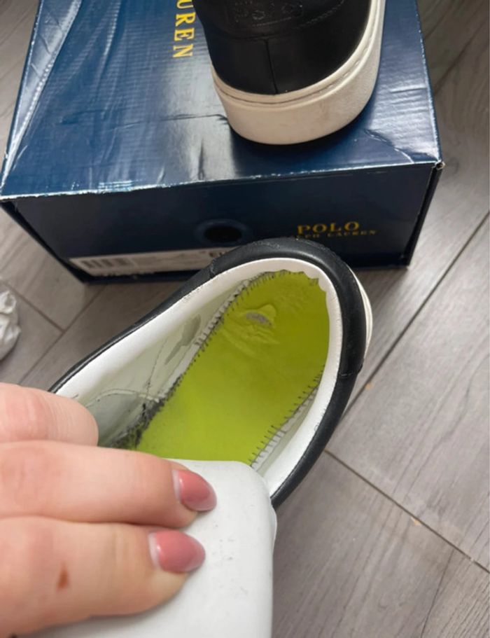Basket Ralph Lauren noir taille 41 en bon état - photo numéro 7