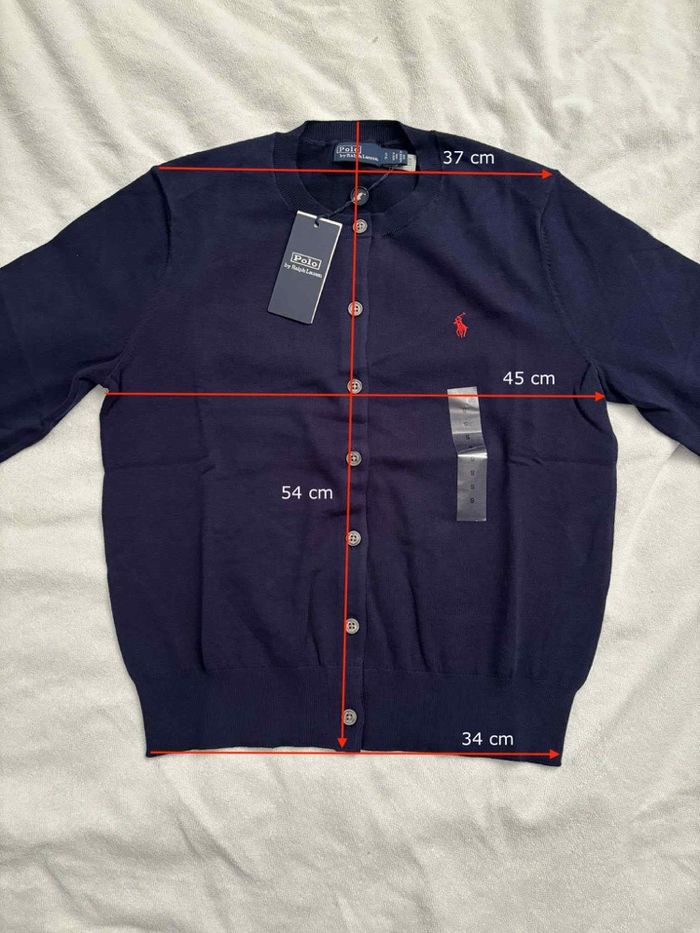 Cardigan Ralph Lauren femme taille S bleu marine - photo numéro 4
