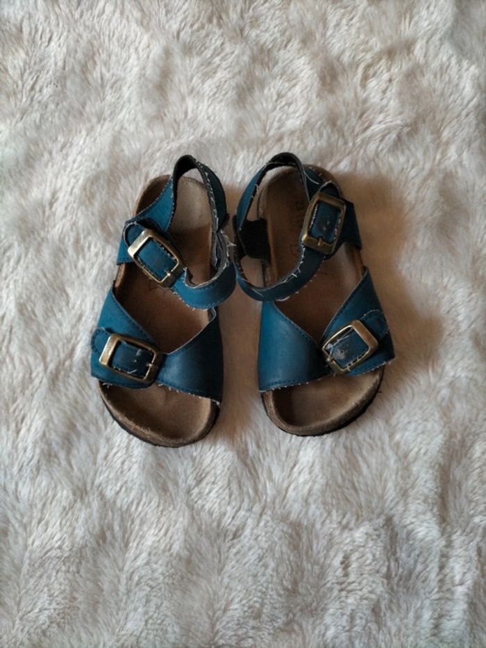 Sandales garçon bleu