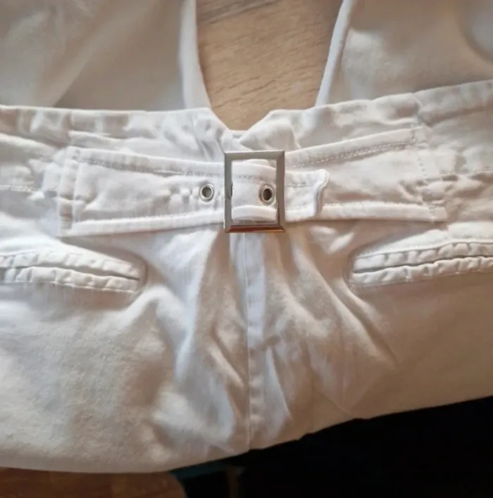 Pantacourt femme blanc taille 42 – Yessica - photo numéro 3