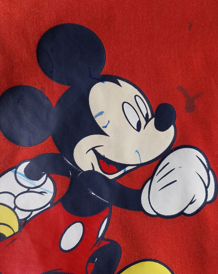 Tablier à manches longues garçon en coton 5 ans Mickey - photo numéro 5