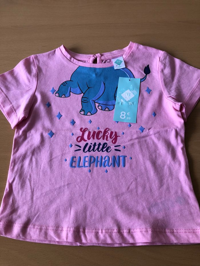 tee shirt rose fille tex baby 81 cm 18 mois - photo numéro 4