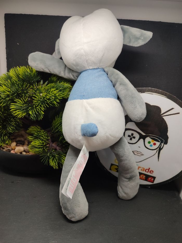 PE00269 Doudou mouton agneau blanc gris bleu étoile peluche Okaïdi Pantin - photo numéro 2