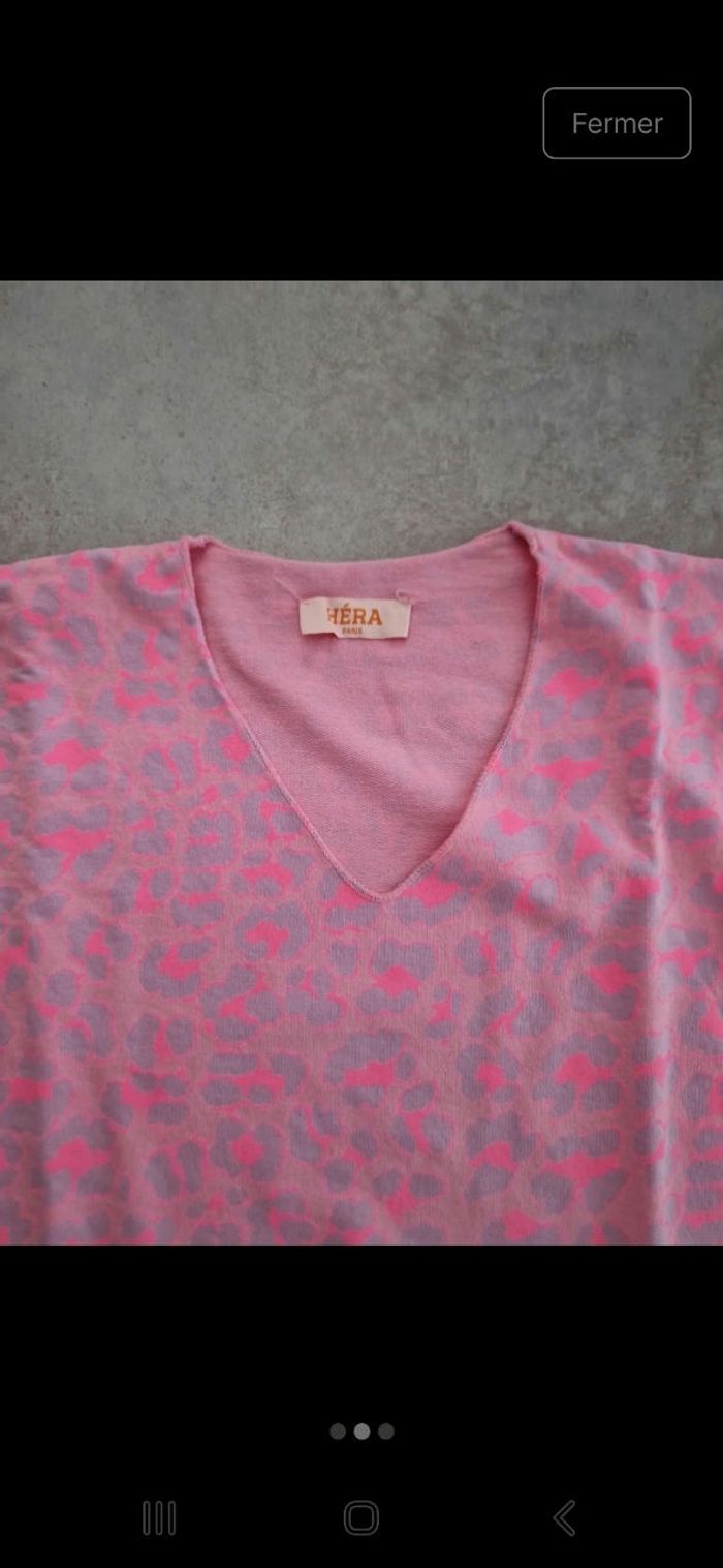 Tee shirt oversize rose lilas