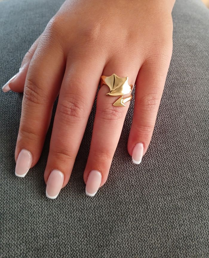 Bague dorée en acier inoxydable