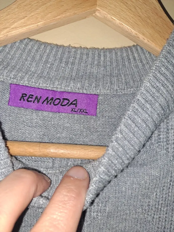Pull tout doux chaud femme Ren moda gris XL/XXL comme neuf - photo numéro 4