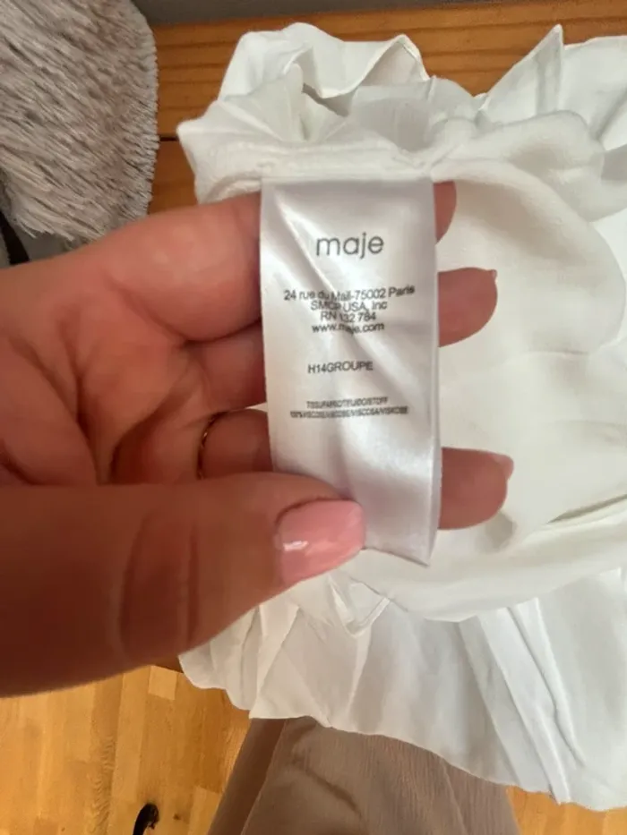 🤍 Blouse blanche MAJE - Taille 3 (équivalent 40) 🤍 - photo numéro 13