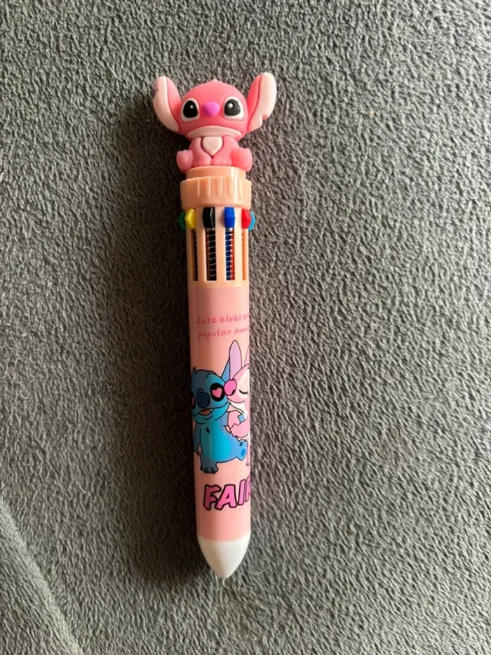 Crayon Stylo 10 couleurs Stitch rose – Neuf 🌸 - photo numéro 2