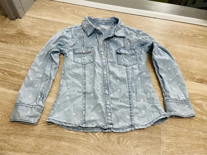 Chemise fille bleu clair 6 ans - photo numéro 4