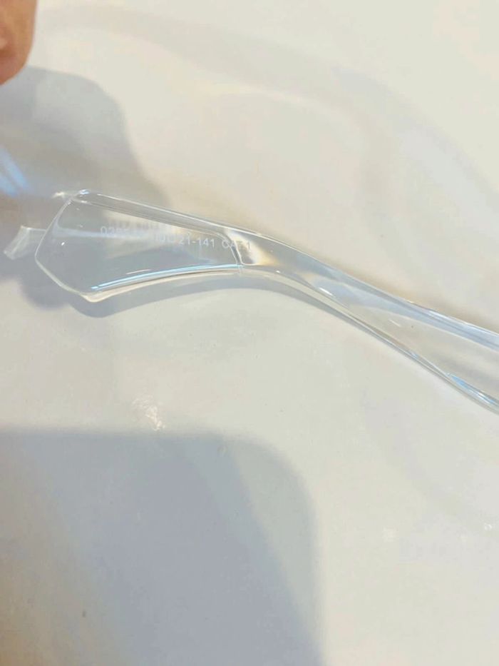 Lunette de soleil mixte transparente verres bleus dégradés transparents UV protection catégorie 1 - photo numéro 5