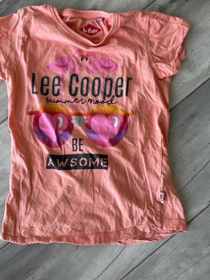 Tee-Shirt fille T 12 ans Lee Cooper couleur saumon - photo numéro 2