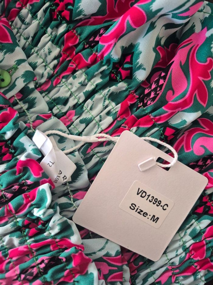 Top Courte Femme Vert et Fuschia - photo numéro 3