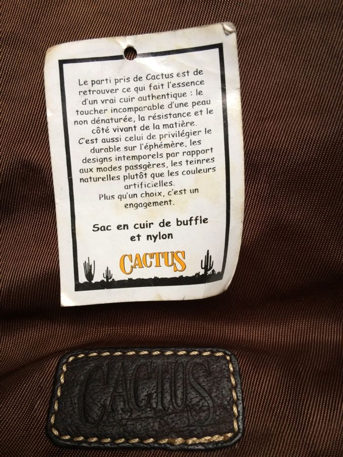 Sac marron marque Cactus - photo numéro 4