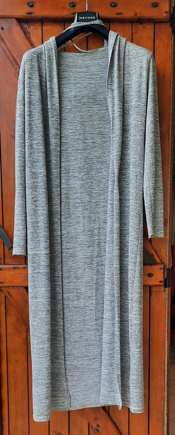 Long gilet femme gris, taille S/36