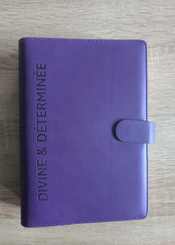 Mon agenda business coach en cuir mauve