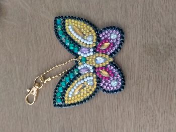 Porte clé papillon fait main