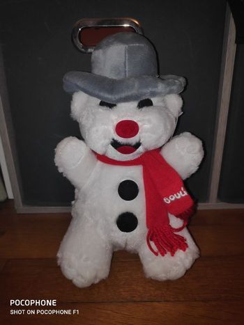 Peluche bonhomme de neige bouli 