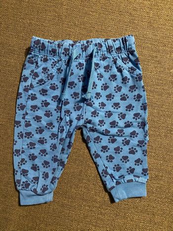 Pantalon bleu avec motifs pattes de chien Fagottino Mini OVS