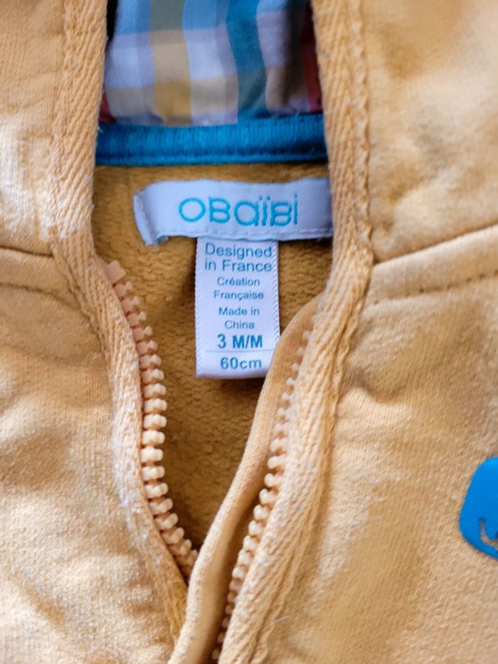 Sweat zippé 3 mois - photo numéro 2