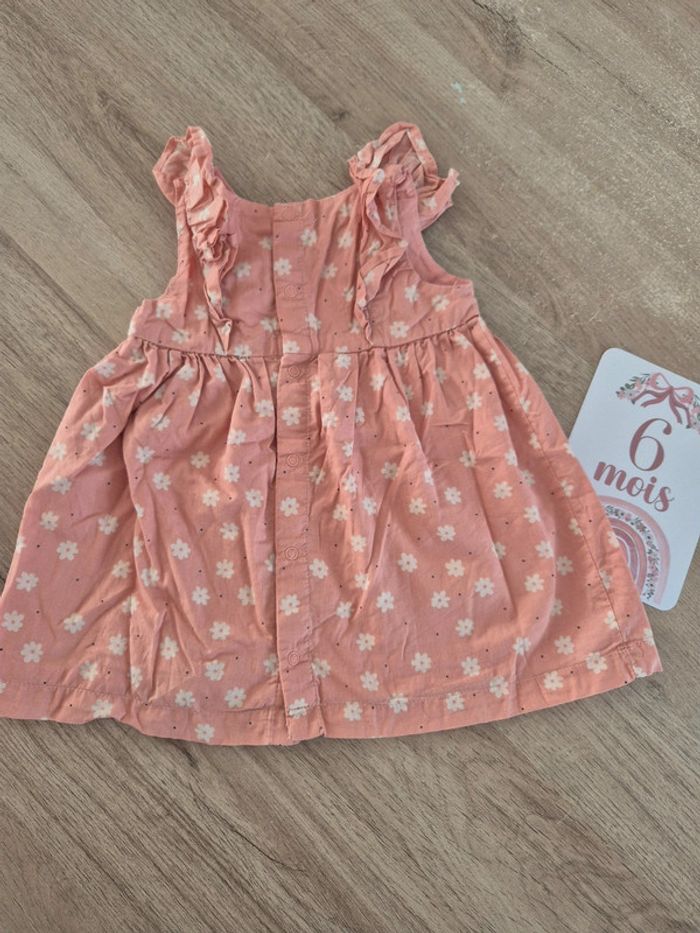 Robe été rose fleuris 6 mois - photo numéro 3