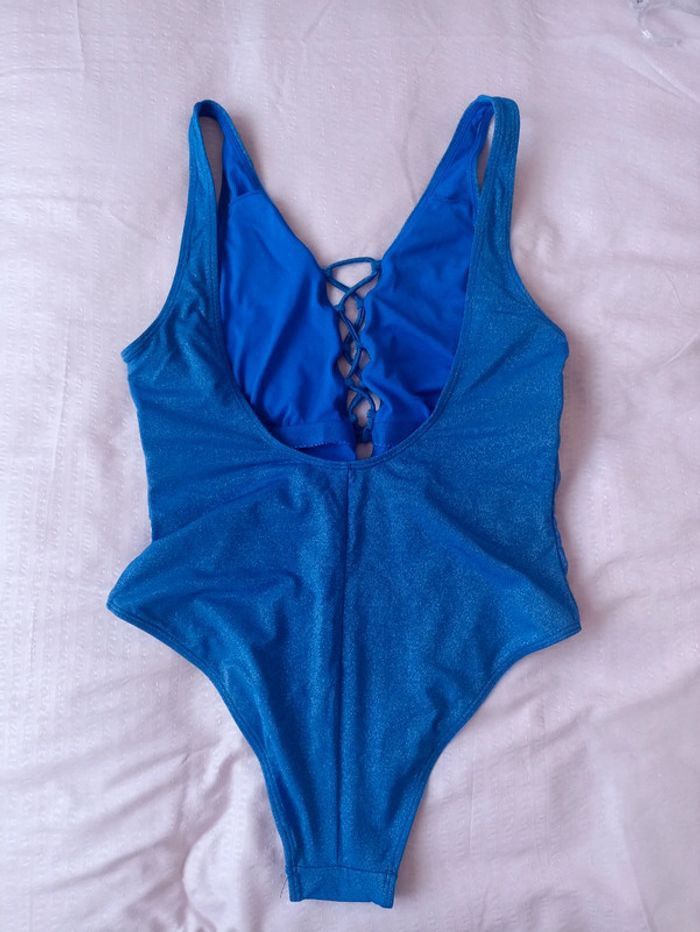 Maillot de bain 1 pièce bleu électrique irisé - photo numéro 2