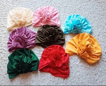 Bonnet turban avec fleur