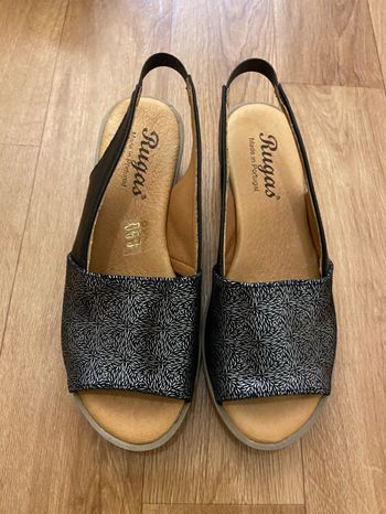 Sandales compensées noires 38