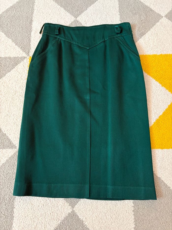 Jupe vintage en laine Gaston Jaunet Taille 42
