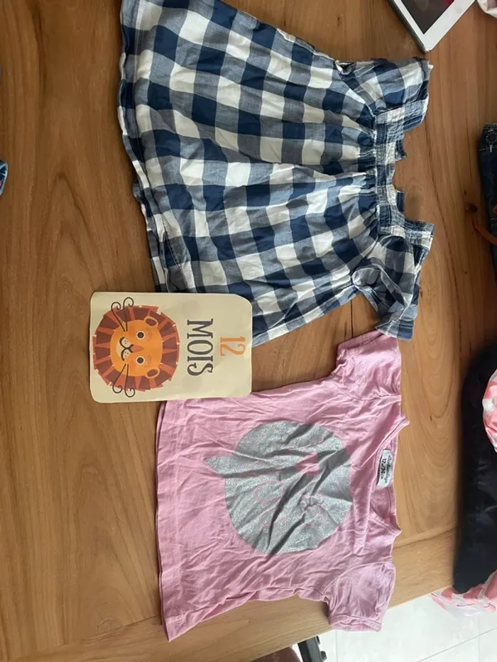 Lot de  12 tee shirt et chemise 12 mois été - photo numéro 3