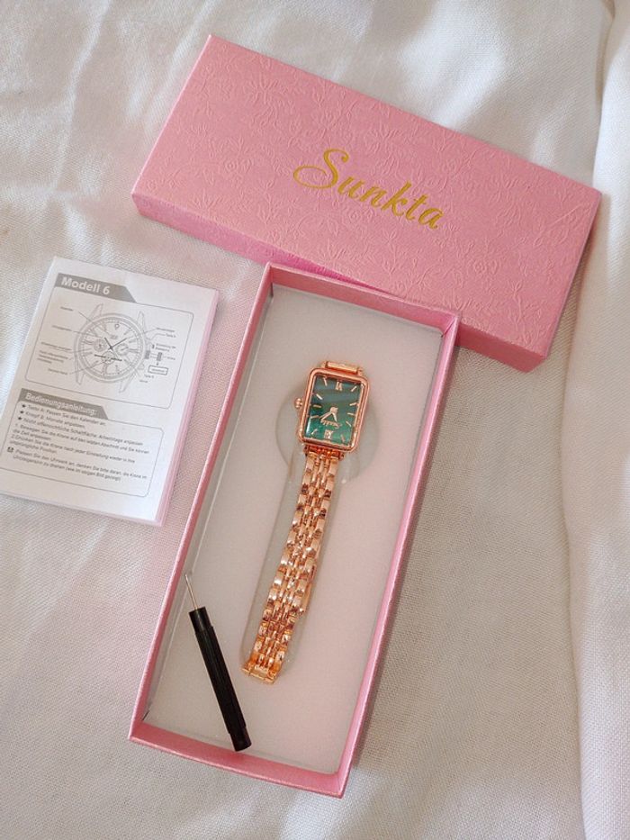 Tres belle montre rosegold  femme avec bracelet en perles de verre - photo numéro 15