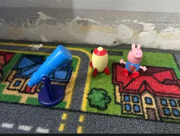 Figurine Officielle Georges Pig + Fusée & Télescope 🚀  Parfaite pour Petits Aventuriers !